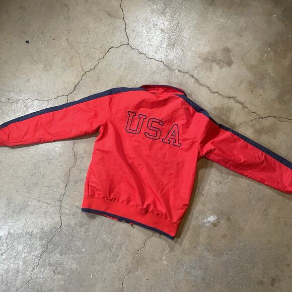 Polo Ralph Lauren Nylon Jacket Windbreaker Red/White/Blue Size Small - Picture 5 of 8